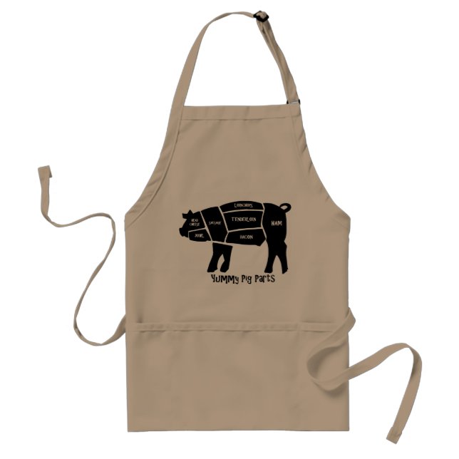 Yummy Pig Parts Adult Apron (Front)