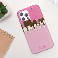 Yummy Pink Icing Ice Cream Drips