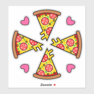Yummy Pizza Slices Mandara Sticker