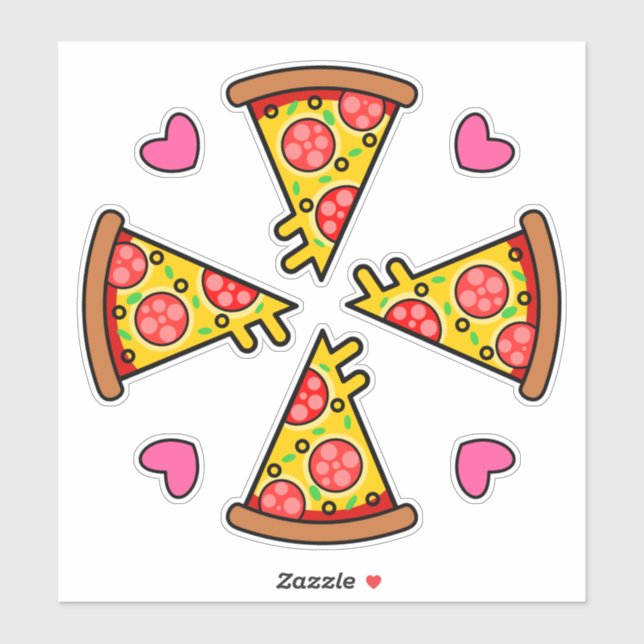 Yummy Pizza Slices Mandara Sticker (Sheet)