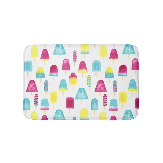 Yummy Popsicles Bathroom Mat (Front)