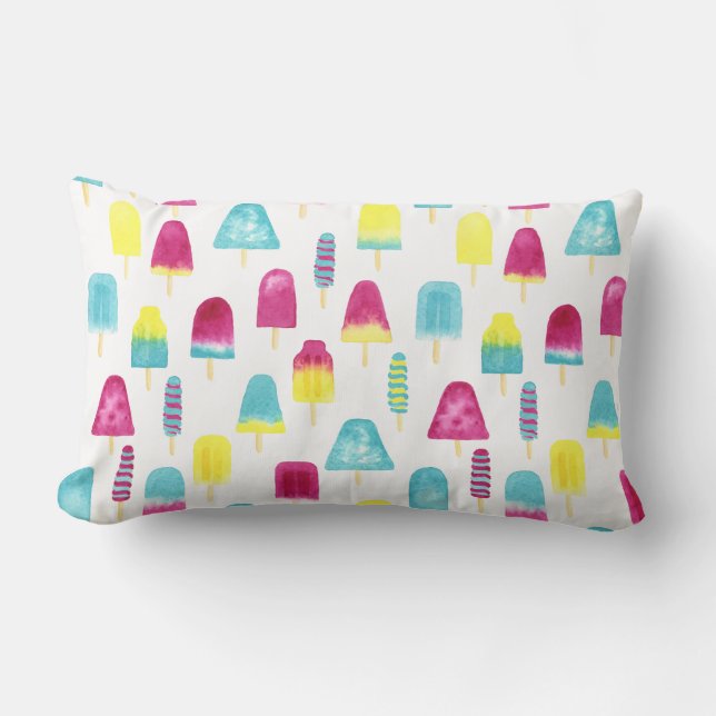 Yummy Popsicles Lumbar Pillow (Front)