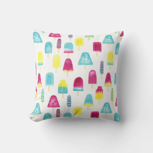 Yummy Popsicles Throw Pillow