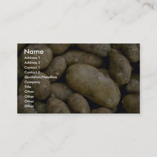 Customizable Yummy Potatoes Business Card