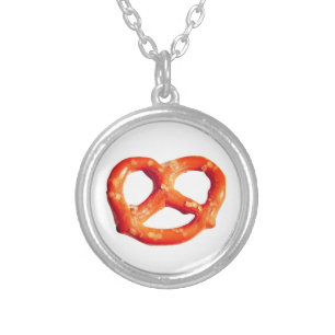 Yummy Pretzel Fun 4Megan Silver Plated Necklace