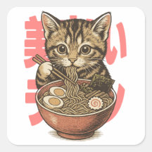 Yummy Ramen Kitten Sticker