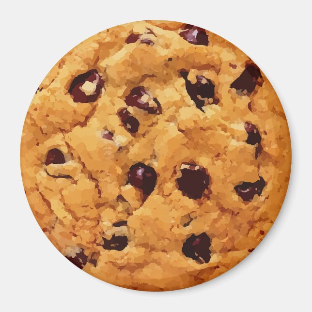 Yummy Realistic Chocolate Chip Cookie Magnet (Front)