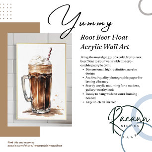 Yummy Root Beer Float Acrylic Wall Art