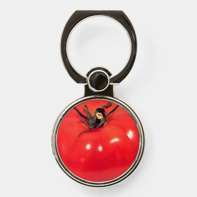 Yummy Ruby Red Tomato 4Tory Phone Ring Stand (Front)