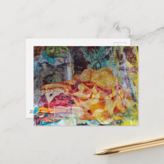 yummy sandwich and chips junk journal Collage Postcard