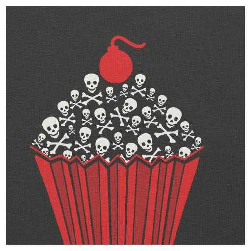 +{ Yummy Skull Cupcakes }+ Fabric