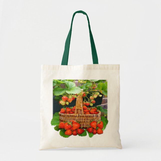 Yummy  Strawberries Tote Bag (Front)
