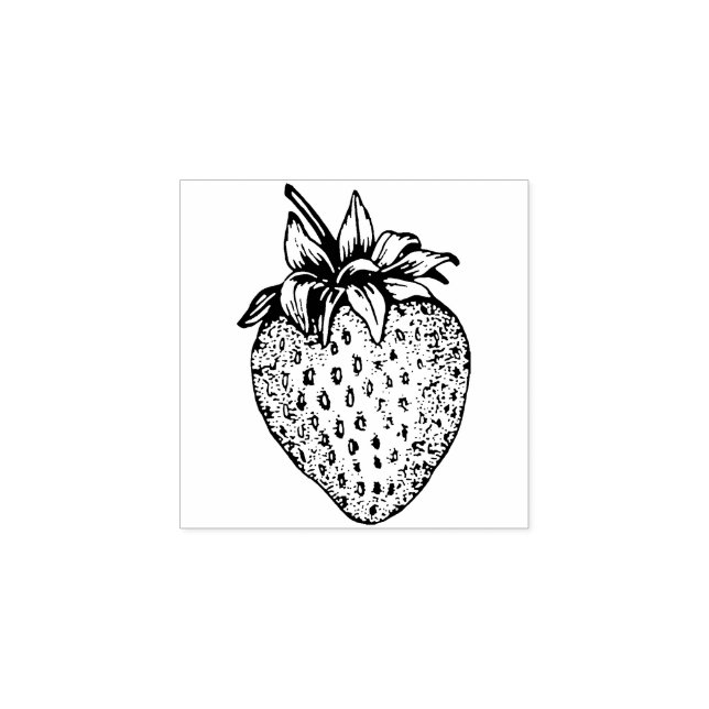 YUMMY STRAWBERRY RUBBER STAMP (Imprint)