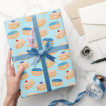 Yummy Sufganiyot Jelly Donuts Hanukkah Pattern Wrapping Paper<br><div class="desc">Yummy Sufganiyot Jelly Donuts Hanukkah Pattern. Sufganiyah Chanukah,  assorted jelly donoughts.</div>