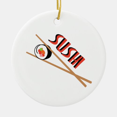 Yummy Sushi Ceramic Ornament