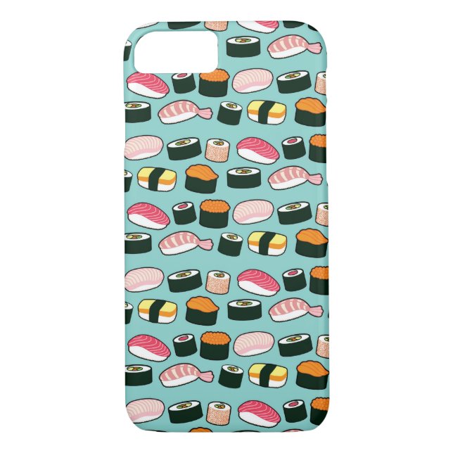 Yummy Sushi Fun Illustrated Pattern Case-Mate iPhone Case (Back)