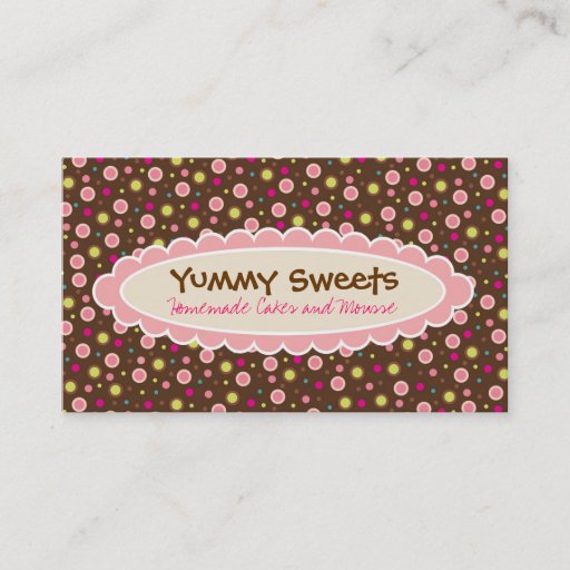 Customizable Yummy Sweets Business Cards