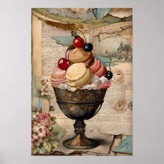 Yummy Sweets Vintage Collage 