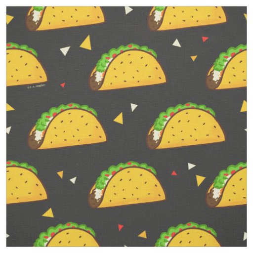 Yummy Taco Pattern Fabric