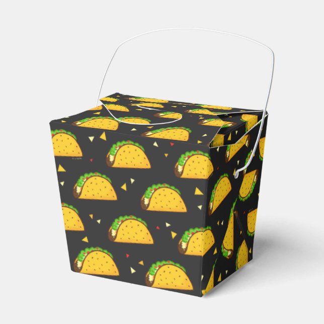 Yummy Taco Pattern Favor Boxes (Front Side)