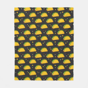 Yummy Taco Pattern Fleece Blanket