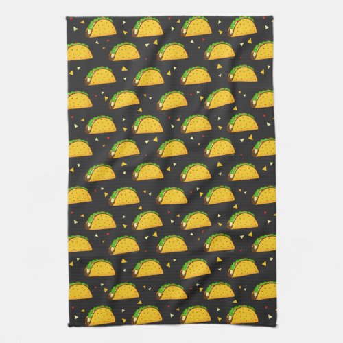 Yummy Taco Pattern Kitchen Towel