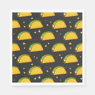 Yummy Taco Pattern Napkins