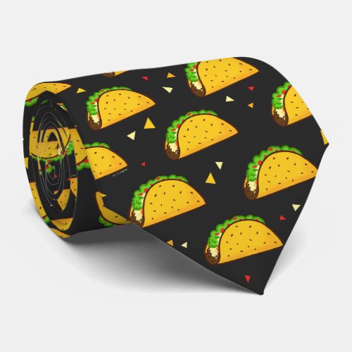 Yummy Taco Pattern Neck Tie