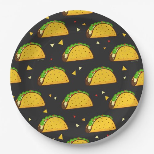 Yummy Taco Pattern Paper Plates