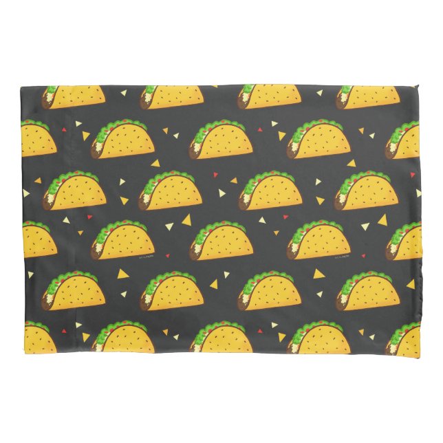 Yummy Taco Pattern Pillow Case (Front)