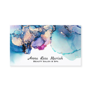 *~* Yummy Teal Turquoise Gold AP29 Gilded Bold Business Card