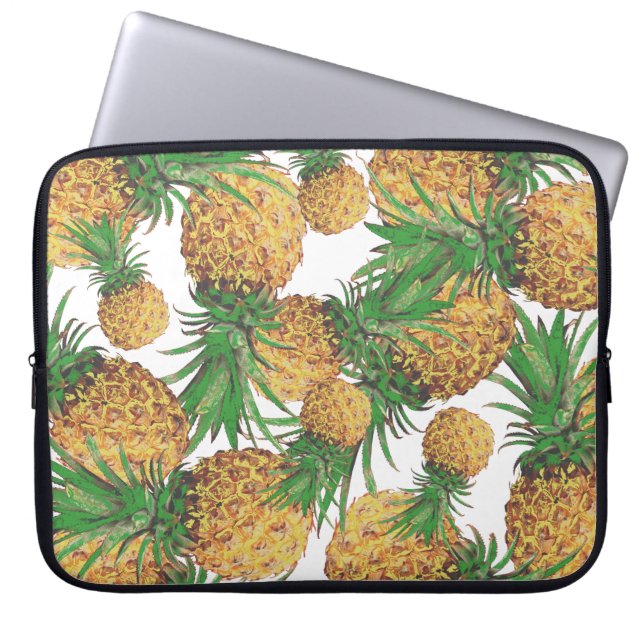 Yummy Tropical Pineapple Laptop Sleeve Cover (Front)