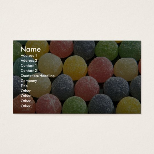 Yummy Wine gums Business Card