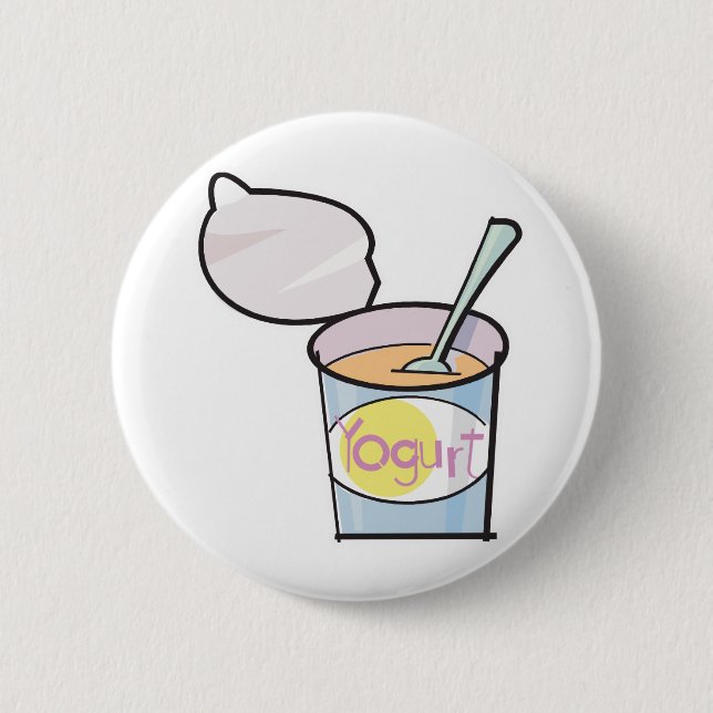 yummy yogurt pinback button (Front)