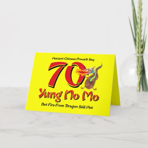 Yung No Mo 70th Birthday Card