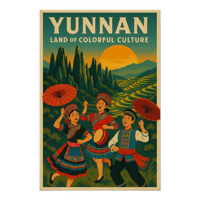 Yunnan – Land of Colorful Culture Poster (Front)