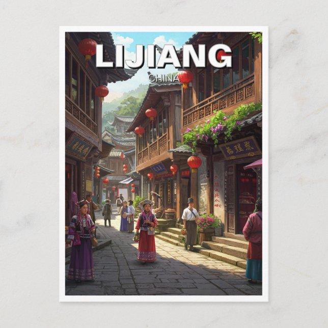 Yunnan Lijiang china Travel Postcard (Front)