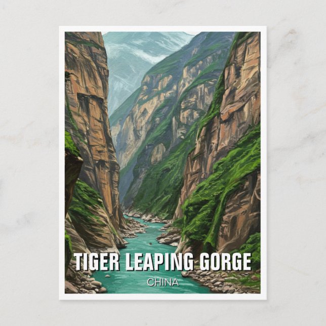 Yunnan Tiger Leaping Gorge China Travel Postcard (Front)