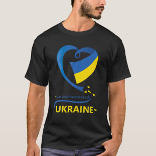Yunokomunarivsk Ukraine National Flag Heart Emblem T-Shirt