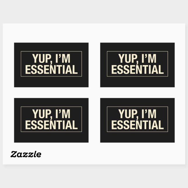 Yup Im Essential Rectangular Sticker (Sheet)
