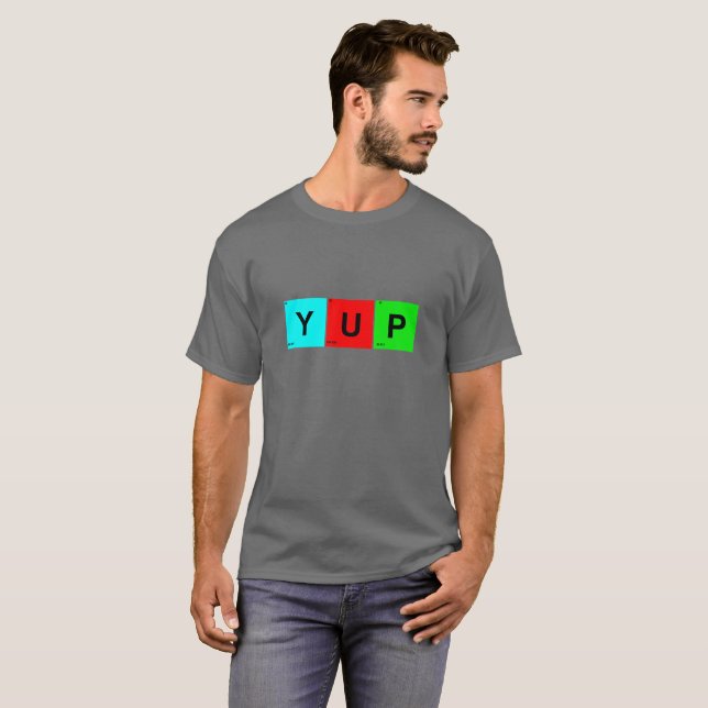 YUP Periodic Table of Elements Squares T-Shirt (Front Full)