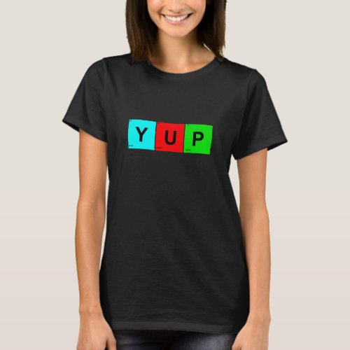 YUP Periodic Table Squares T_Shirt