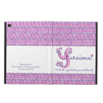 Yuraima letter Y heart and flowers art ipad case