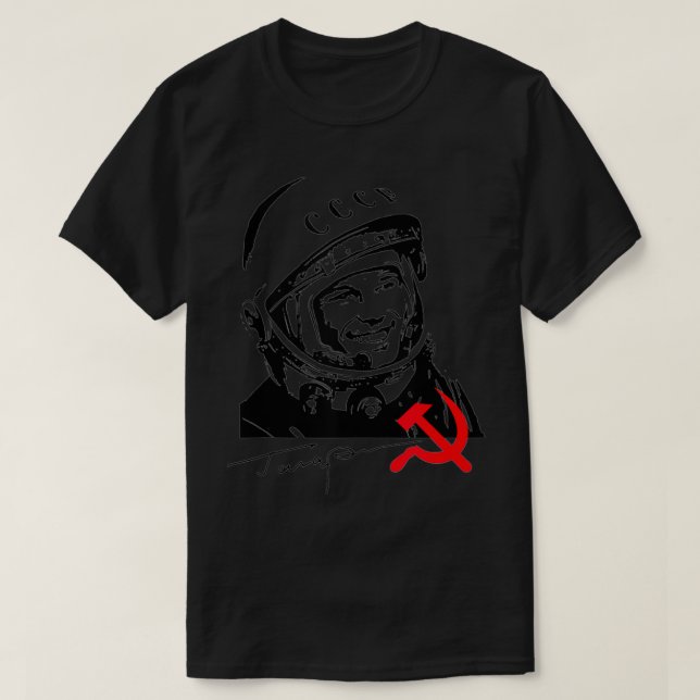 Yuri Gagarin USSR Roscosmos Cosmonaut  T-Shirt (Design Front)