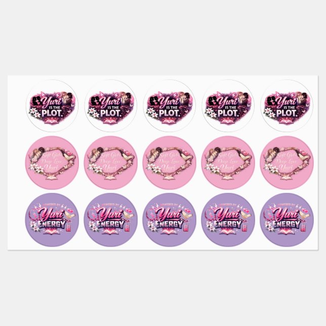 Yuri Is the Plot | Girls’ Love Yuri Anime Labels (Sheet)