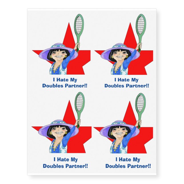 Yuriko tattoo (lg)- I Hate My Doubles Partner (Front)