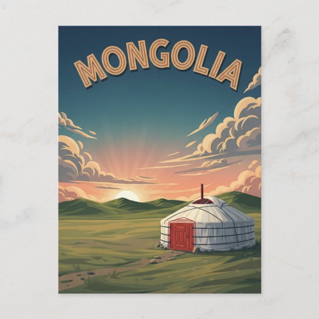 Yurt in Mongolia Travel Postcard (Front)