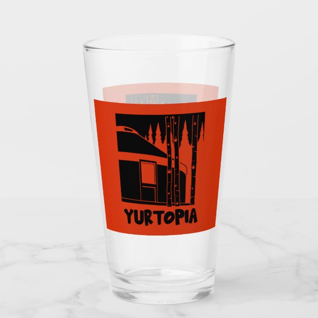 Yurt Life Gifts Glass (Front)
