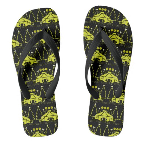 Yurt Living In Nature Flip Flops