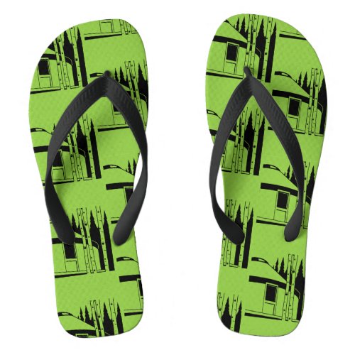 Yurt Living In Nature Flip Flops